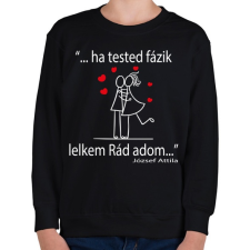 PRINTFASHION Szerelmes idézet Szerelmeseknek - Gyerek pulóver - Fekete gyerek pulóver, kardigán