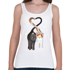 PRINTFASHION Szerelmes macskák - Női atléta - Fehér