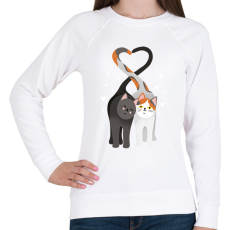 PRINTFASHION Szerelmes macskák - Női pulóver - Fehér
