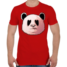 PRINTFASHION Szerelmes panda - Férfi póló - Piros férfi póló