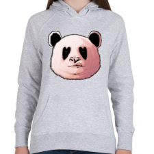 PRINTFASHION Szerelmes panda - Női kapucnis pulóver - Sport szürke női pulóver, kardigán