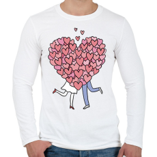 PRINTFASHION Szerelmes pár - Férfi hosszú ujjú póló - Fehér