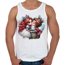 PRINTFASHION Szerelmes puszi - Férfi atléta - Fehér atléta, trikó