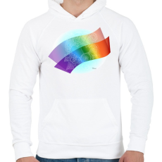 PRINTFASHION Szerelmes szivek2 - Férfi kapucnis pulóver - Fehér