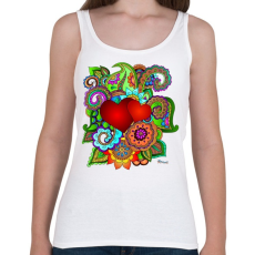 PRINTFASHION Szerelmes szivek - Női atléta - Fehér