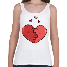 PRINTFASHION Szerelmes szívek - Női atléta - Fehér