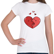 PRINTFASHION Szerelmes szívek - Női póló - Fehér