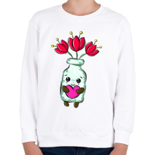 PRINTFASHION szerelmes üveg-001 - Gyerek pulóver - Fehér gyerek pulóver, kardigán