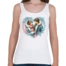PRINTFASHION Szerelmespár - Női atléta - Fehér női trikó
