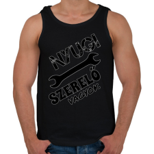 PRINTFASHION Szerelő - Férfi atléta - Fekete atléta, trikó