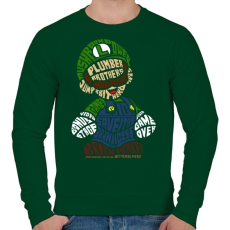 PRINTFASHION Szerelő - Férfi pulóver - Sötétzöld