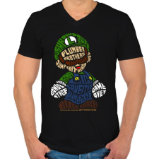 PRINTFASHION Szerelő - Férfi V-nyakú póló - Fekete férfi póló