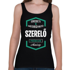PRINTFASHION Szerelő - Női atléta - Fekete női trikó