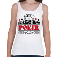 PRINTFASHION Szerencsehozó - Női atléta - Fehér női trikó