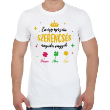 PRINTFASHION Szerencsés anyuka - Férfi póló - Fehér férfi póló