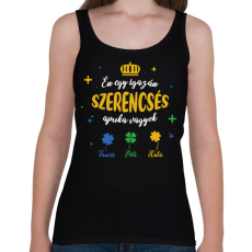 PRINTFASHION Szerencsés apuka - Női atléta - Fekete