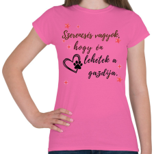 PRINTFASHION Szerencsés vagyok másolata - Női póló - Rózsaszín női póló