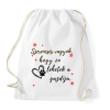 PRINTFASHION Szerencsés vagyok másolata - Sportzsák, Tornazsák - Fehér