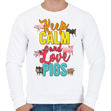 PRINTFASHION Szeresd a malacokat - Férfi pulóver - Fehér