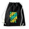 PRINTFASHION Szeresd az életed - Sportzsák, Tornazsák - Fekete