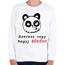 PRINTFASHION szeress vagy hagyj békén - Gyerek pulóver - Fehér gyerek pulóver, kardigán