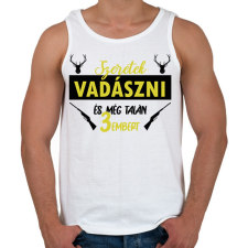 PRINTFASHION Szeretek vadászni - Férfi atléta - Fehér atléta, trikó