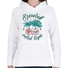 PRINTFASHION Szeretek veled lógni - Női kapucnis pulóver - Fehér női pulóver, kardigán