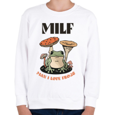 PRINTFASHION Szeretem a békákat - Gyerek pulóver - Fehér gyerek pulóver, kardigán