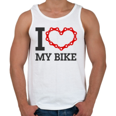 PRINTFASHION Szeretem a biciklim - Férfi atléta - Fehér