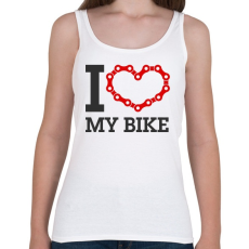 PRINTFASHION Szeretem a biciklim - Női atléta - Fehér