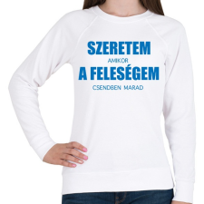 PRINTFASHION Szeretem a feleségem - Női pulóver - Fehér női pulóver, kardigán