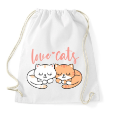 PRINTFASHION Szeretem a macskákat - Sportzsák, Tornazsák - Fehér tornazsák