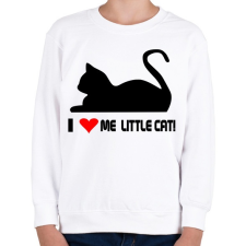 PRINTFASHION szeretem a macskám - Gyerek pulóver - Fehér gyerek pulóver, kardigán