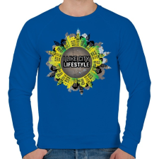 PRINTFASHION Szeretem a várost - Férfi pulóver - Királykék férfi pulóver, kardigán