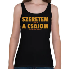 PRINTFASHION Szeretem, amikor a csajom csendben marad - Női atléta - Fekete