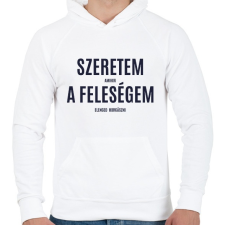 PRINTFASHION Szeretem amikor a feleségem elenged horgászni - Férfi kapucnis pulóver - Fehér férfi pulóver, kardigán