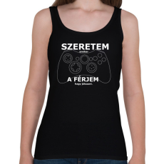 PRINTFASHION szeretem, amikor a férjem hagy játszani - Női atléta - Fekete