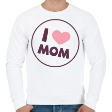 PRINTFASHION Szeretem az Anyukám - Férfi pulóver - Fehér férfi pulóver, kardigán