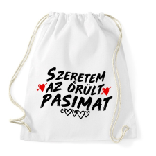 PRINTFASHION Szeretem az őrült pasimat - Sportzsák, Tornazsák - Fehér tornazsák