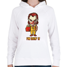 PRINTFASHION Szeretem - Női kapucnis pulóver - Fehér