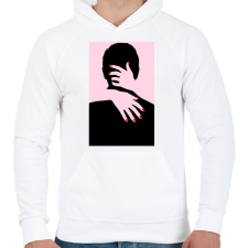 PRINTFASHION Szeretet - Férfi kapucnis pulóver - Fehér férfi pulóver, kardigán