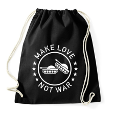 PRINTFASHION Szeretkezz, ne háborúzz - Sportzsák, Tornazsák - Fekete tornazsák