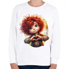 PRINTFASHION Szeretlek ám... - Gyerek pulóver - Fehér gyerek pulóver, kardigán