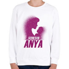 PRINTFASHION Szeretlek anya - Gyerek pulóver - Fehér gyerek pulóver, kardigán