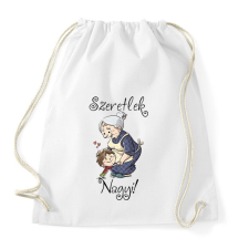 PRINTFASHION Szeretlek nagyi - Sportzsák, Tornazsák - Fehér tornazsák
