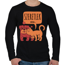 PRINTFASHION Szeretlek! Néha... - Férfi hosszú ujjú póló - Fekete férfi póló