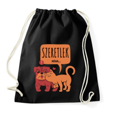 PRINTFASHION Szeretlek! Néha... - Sportzsák, Tornazsák - Fekete tornazsák