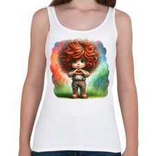 PRINTFASHION Szeretlek - Női atléta - Fehér női trikó