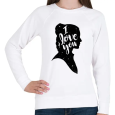 PRINTFASHION Szeretlek! - Női pulóver - Fehér
