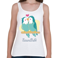 PRINTFASHION Szeretlek - papagáj - Női atléta - Fehér